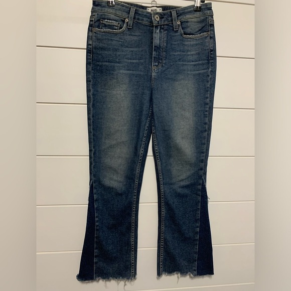 Flare PAIGE Pieced Colette Crop Jean in Kenya Distressed size 29 - Picture 12 of 16